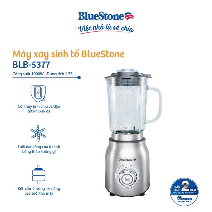 Máy Xay Sinh Tố BlueStone-BLB 5377 (1.75L) - Hàng chính hãng - Bảo hành 24 tháng