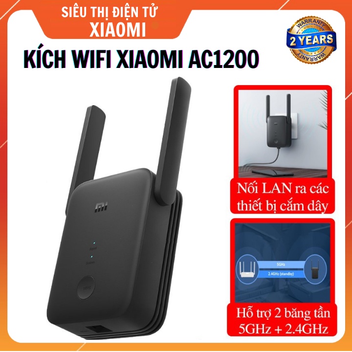 Kích Sóng WIFI Xiaomi AC1200 RA75 - 5G Và 2.4G - Phiên Bản Quốc Tế 2022