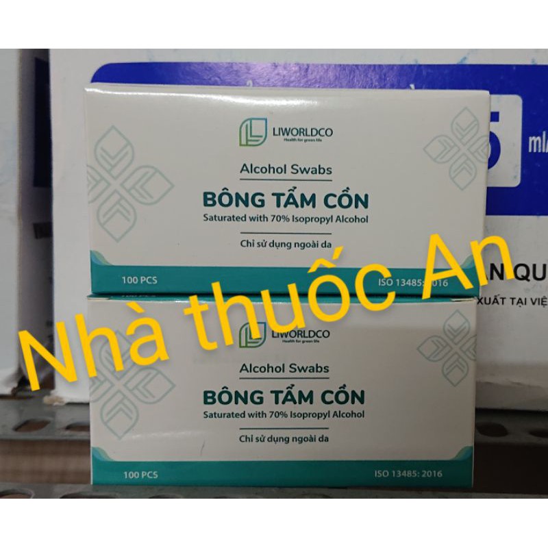 Gạc tẩm cồn 70% hộp 100 miếng