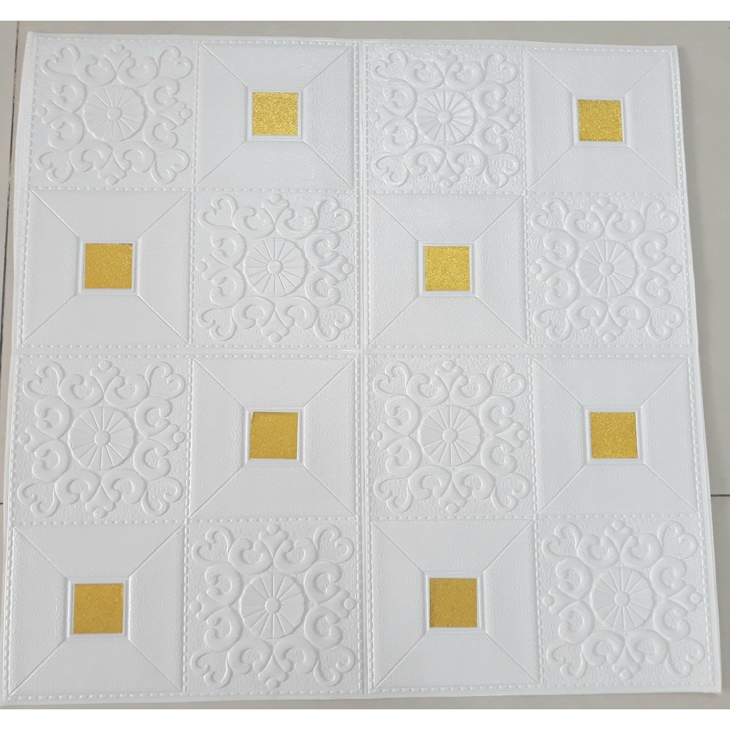 Xốp Dán Tường Hoa Văn Kim Tuyến KT 70x70 | BigBuy360 - bigbuy360.vn