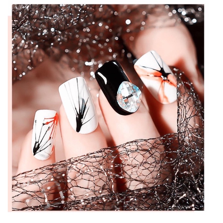 Gel Nhện trang trí móng 💥 CAM KẾT CHÍNH HÃNG 💥 Gel mạng nhện Vinimay 4 màu Đen, Trắng, Vàng, Bạc lên tông cực đẹp