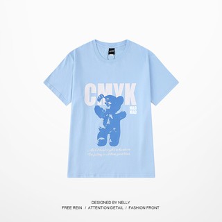 [NY0008] Áo thun ngắn tay cổ tròn nam nữ in hình Gấu CMYK áo phông (NELLY)