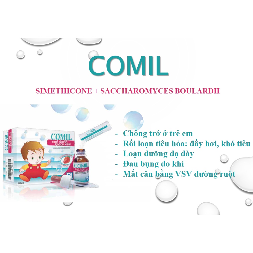 MEN TIÊU HÓA COMIL giảm nôn trớ, đầy hơi, chướng bụng ở trẻ