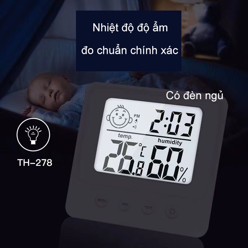 Nhiệt Ẩm Kế Điện Tử Đo Nhiệt Độ Và Độ Ẩm Phòng Ngủ Cho Bé