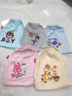 Set 5 quần kẻ cotton cho bé 3- 14kg.