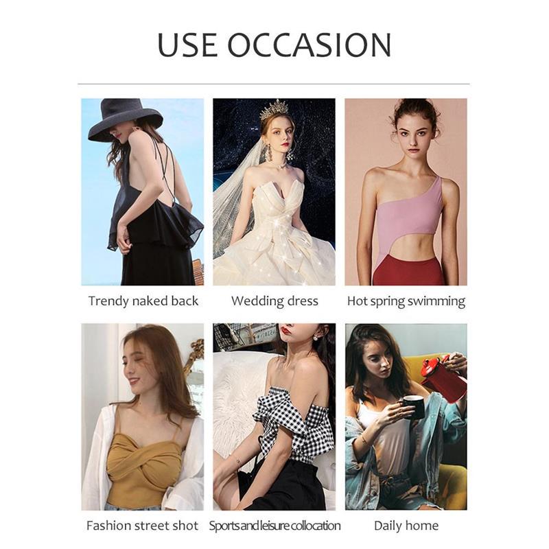 Cặp miếng dán ngực LEVAO bằng silicon thoáng khí không lộ hàng thoải mái cho nữ