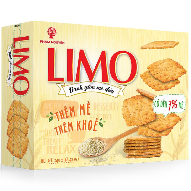 Bánh Limo mè dừa 240g