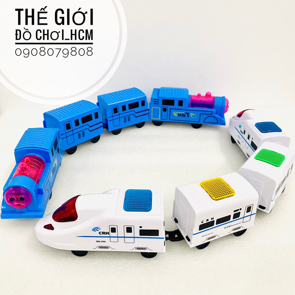 [MẪU MỚI-DÙNG PIN] Đồ chơi xe lửa tàu điện ngầm, đường ray xe lửa Thomas dành cho bé thích khám phá mô hình xe điện ngầm