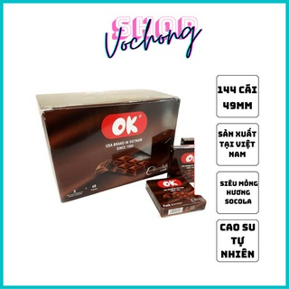 Bao Cao Su OK Socola 144 Bao Hàng Việt Nam Chất Lượng Cao - (Che Tên Sản Phẩm)