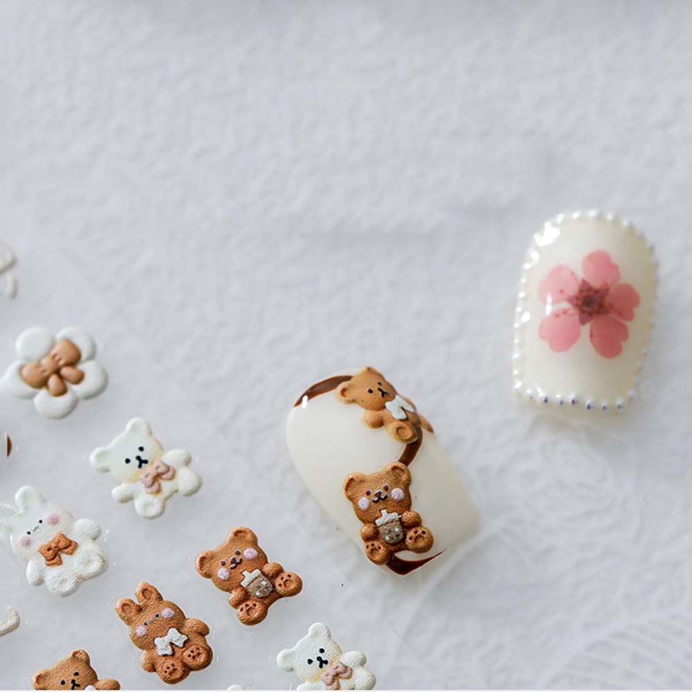 [Hàng mới về] Miếng dán trang trí móng tay họt tiết hoạt hình 5d tùy chọn DIY