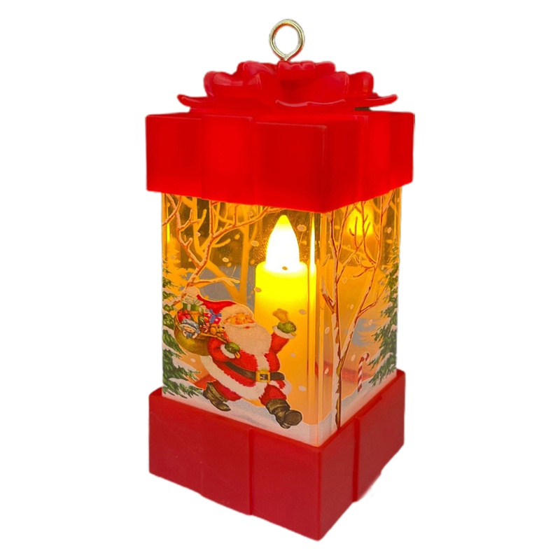 Li Đèn Lồng LED Sáp In Họa Tiết Phong Cách Châu Âu 4 Màu Sắc Dùng Pin Po