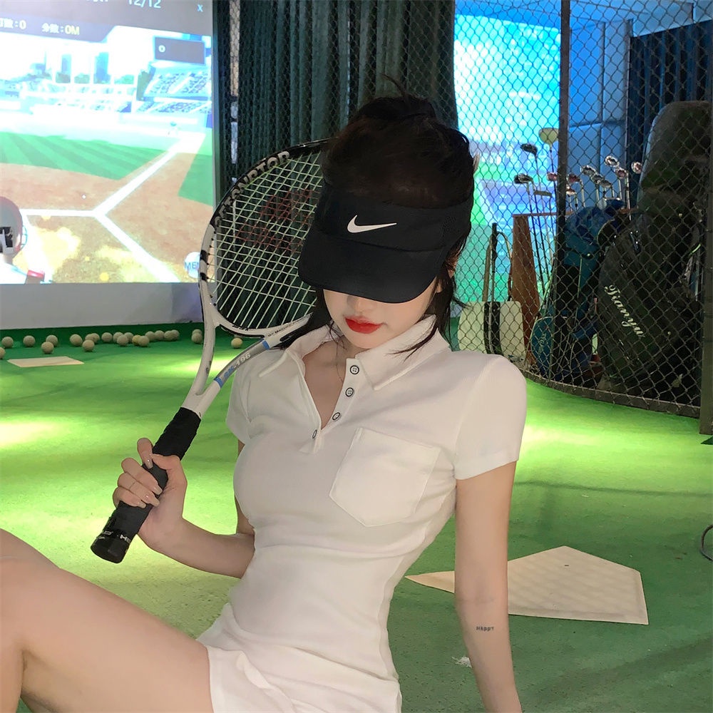 COZOK Đầm Tay Ngắn Cổ Bẻ Dáng Ôm Thời Trang Xinh Xắn Cho Nữ