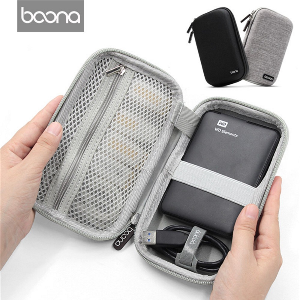 baona 2.5 inch External HDD Hard Disk Drive Carrying Hard Case Power Bank Pouch Bag