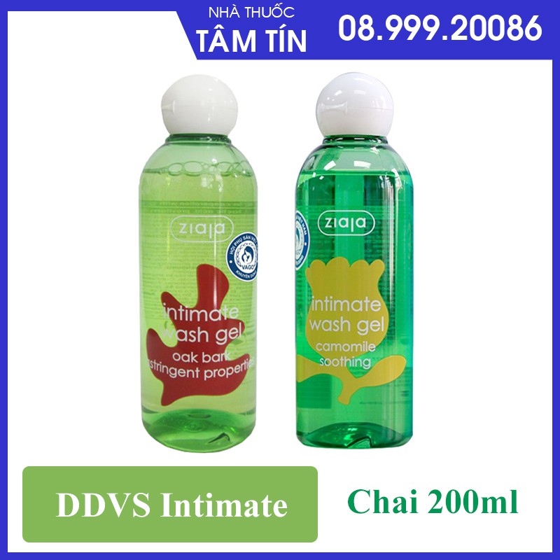 [CHÍNH HÃNG ] Dung dịch vệ sinh Intimate giúp khử mùi hôi (Cúc La mã và chiết xuất Vỏ sồi ) - 200ml