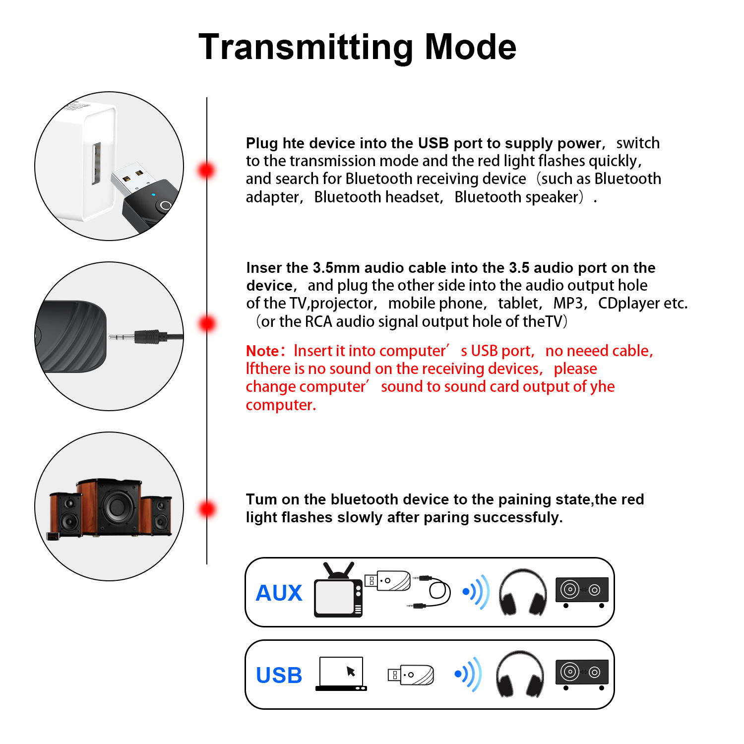 Bộ Thu Phát Âm Thanh Bluetooth 5.0 Cho Tv / Máy Tính / Xe Hơi / Xe Tải | BigBuy360 - bigbuy360.vn