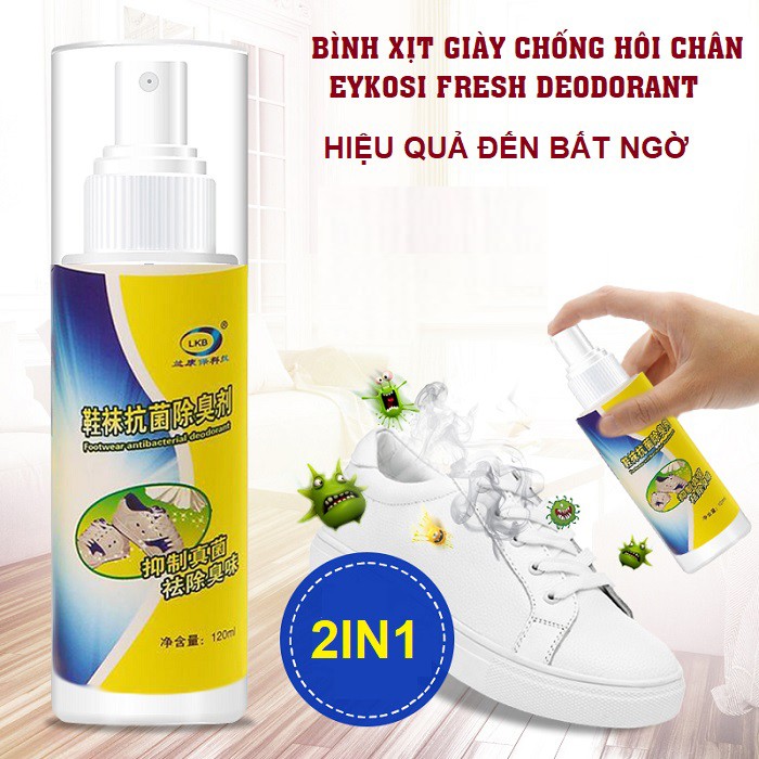 Bình xịt giày chống thối chân, kháng khuẩn, khử mùi