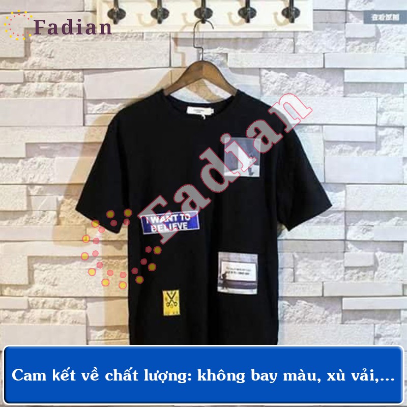 Set đồ bộ nam nữ, đồ thể thao nam mặc nhà tay ngắn form chuẩn phong cách Ulzzang Unisex in chữ I WANT TO BELIVE | BigBuy360 - bigbuy360.vn