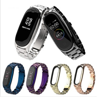 Dây đeo kim loại mắt to Mi band 6 / Mi band 5 Mijobs - Dây đeo chính hãng Mijobs Miband 5 6 3 & 4