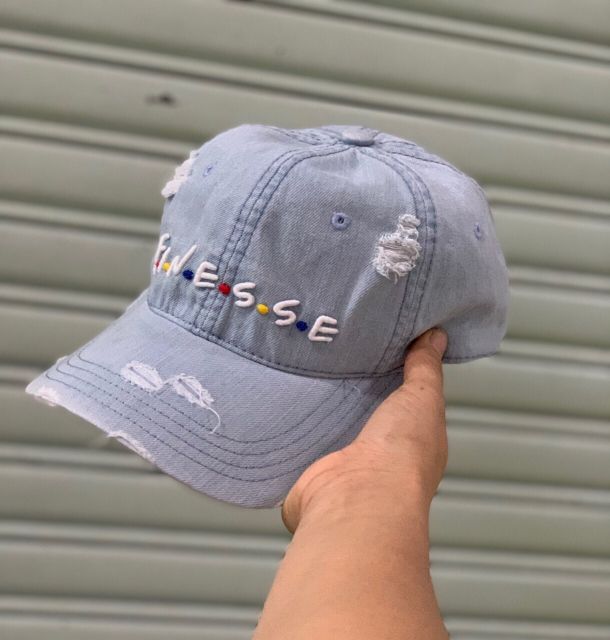 Mũ Lưỡi Trai Unisex Jean ❤️Freeship❤️ Phong cách hàn quốc thêu chữ Finesse