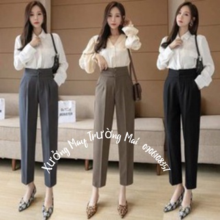 QUẦN Baggy CẠP CAO 2 KHUY BASIC hot trend TM 3D
