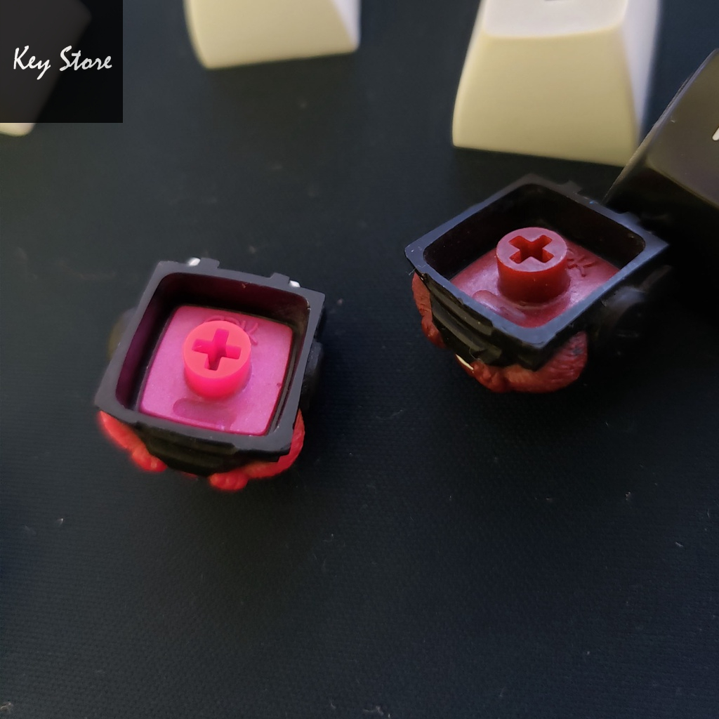 Nút bàn phím cơ artisan keycap sirius màu hồng đậm