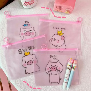 Túi Đựng Bút Siêu Cute hình Heo Hồng