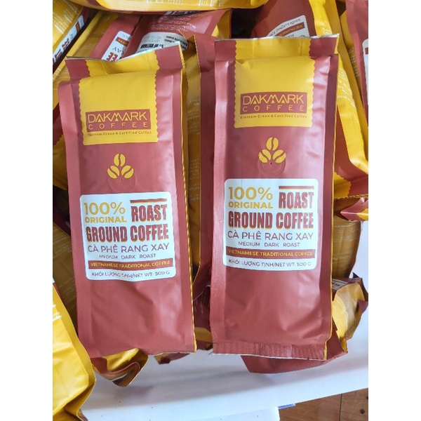 Cà phê rang xay nguyên chất pha phin Robusta Honey 500 gram