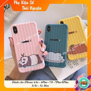 ỐP LƯNG GẤU TRÚC PANDA XINH ( IN PHỦ BÓNG ) - ỐP IPHONE DẺO NỔI SỌC - VALI 3D