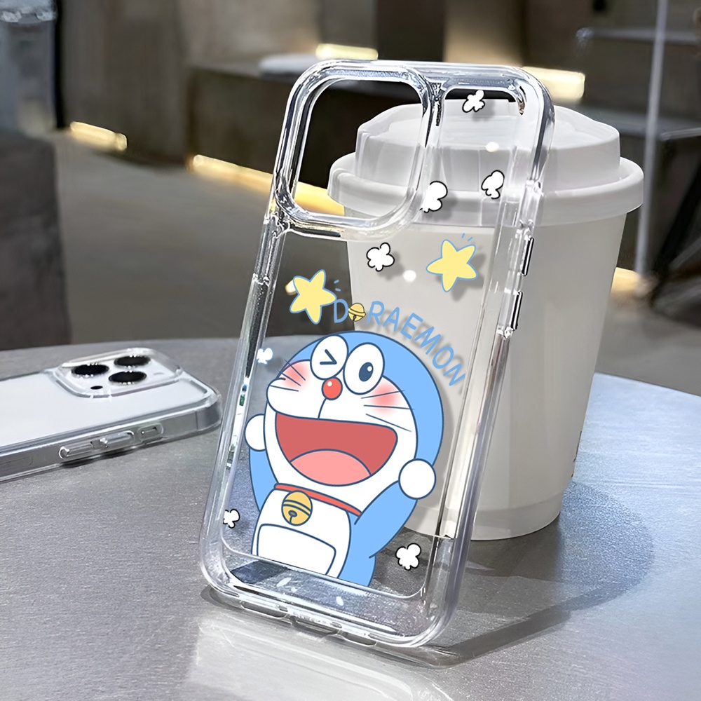 Ốp Điện Thoại Trong Suốt In Hình Doraemon Cho iphone 14 Pro Max 14 Plus 13 11 12 7Plus X XR XS Max 8 7
