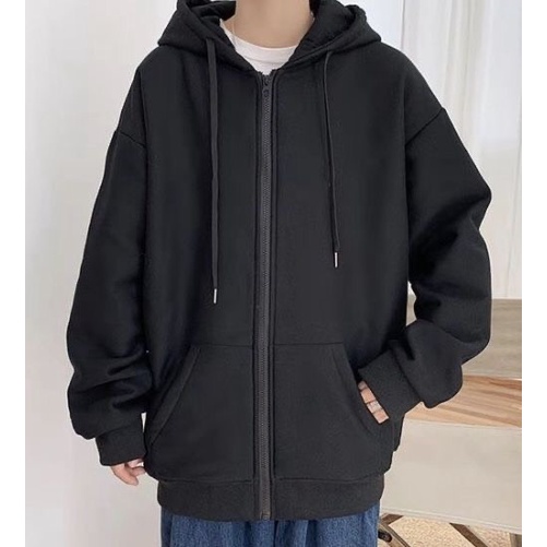 Áo khoác hoodie nỉ size lớn 38-100kg khóa zip nam nữ phong cách Hàn Quốc