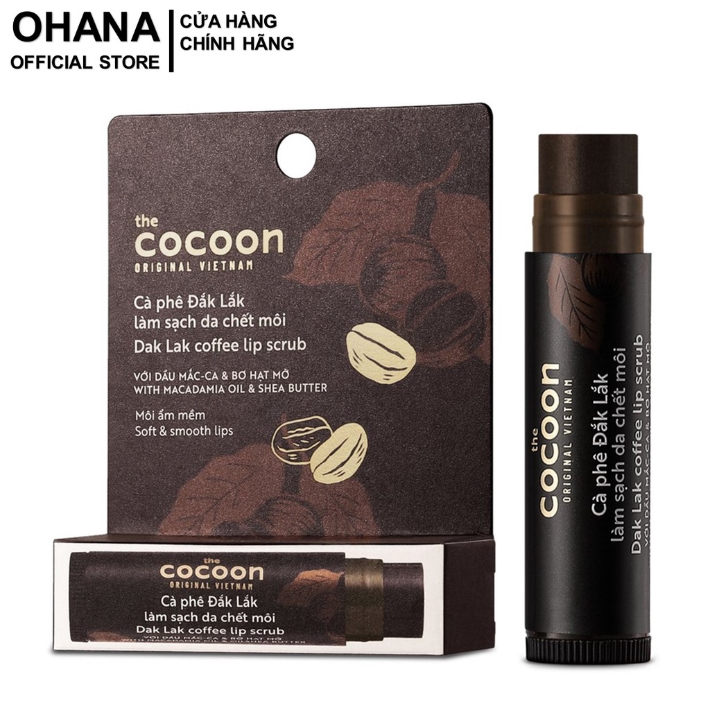 Tẩy Tế Bào Chết Môi COCOON Cà Phê ĐakLak COCOON Coffee Lip Scrub 5g