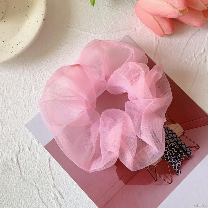 Dây Cột Tóc Hình Tròn Chất Liệu Chiffon