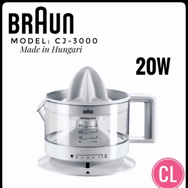 Máy vắt cam Braun CJ3000-Hàng nhập khẩu