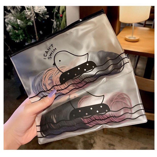 Combo 100 Dây Buộc Tóc Tặng Kèm Túi Zip Angry Bird