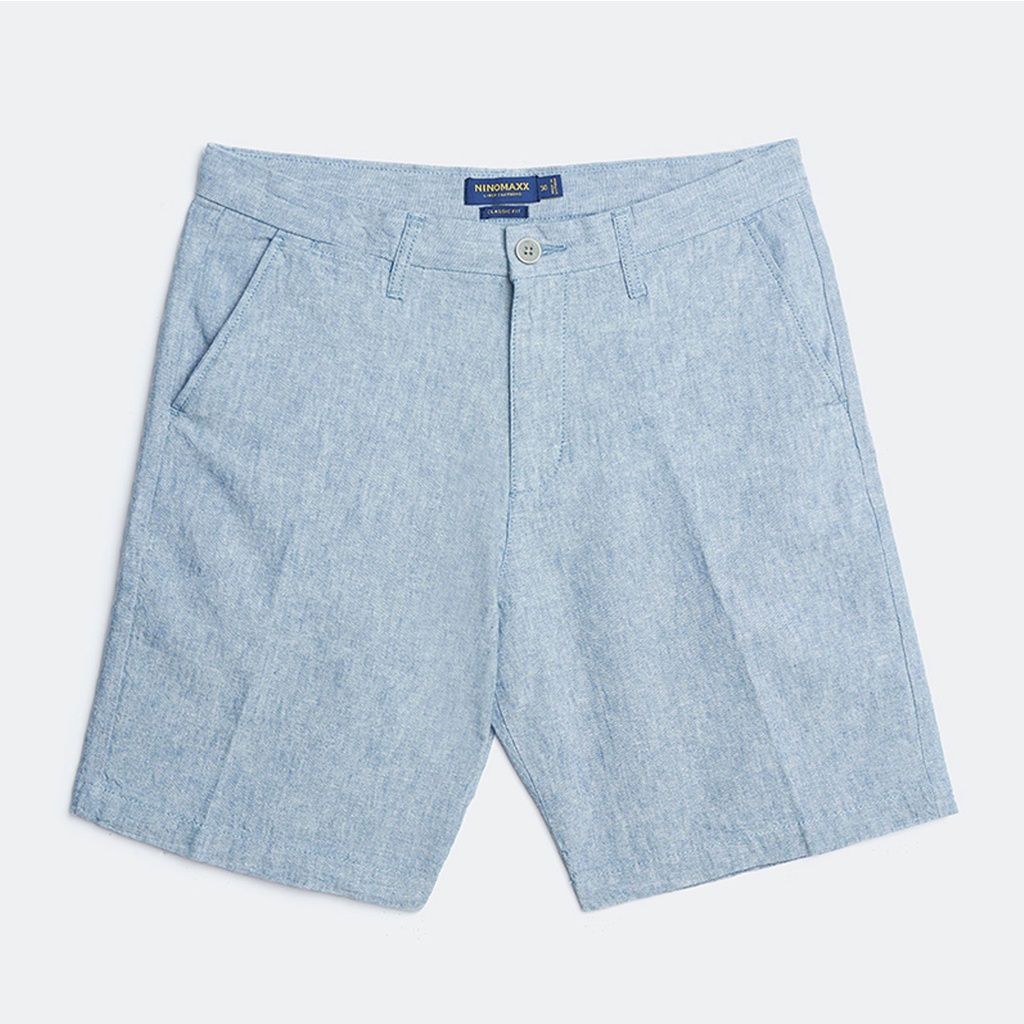 Ninomaxx Quần short Linen thời trang nam lửng 2201002