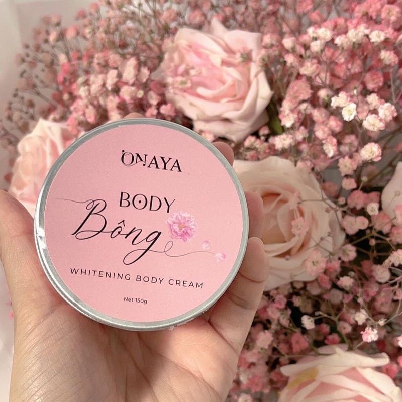 Kem Body Bông ONAYA , Kem Dưỡng Trắng Da Toàn Thân 250g Hàng Chính Hãng.