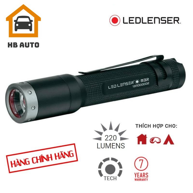 { CAO CẤP} Đèn Pin Cầm Tay LedLenser M3R Pin Sạc 1440 và AAA cung cấp ánh sáng thật tuyệt vời so với kích thước của đèn.