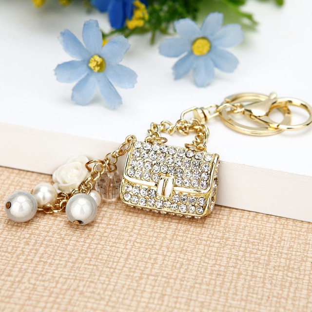 Móc khoá cute hình chiếc túi xinh treo balo túi cặp, móc chìa khoá xe máy ô tô