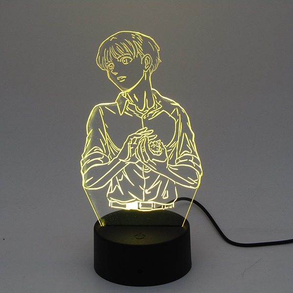 Đèn LED 3D khắc hình nhân vật armin arlert trong loạt phim Attack On Titan . Đèn ngủ 3D, quà tặng sinh nhật