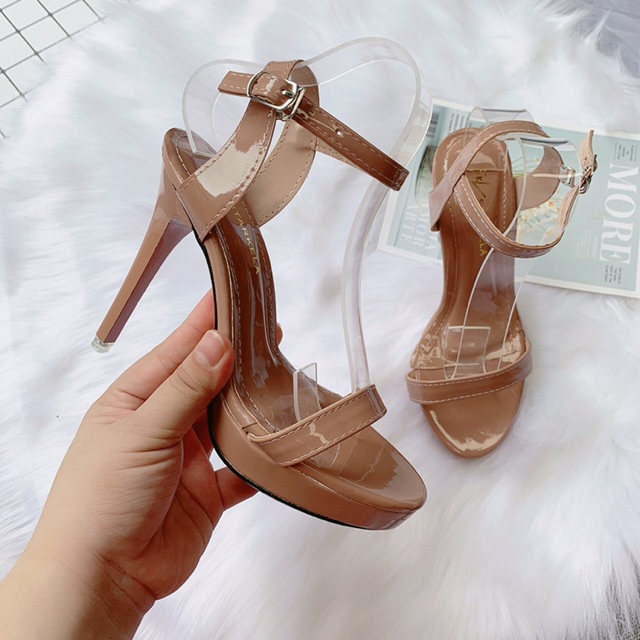 [Hót trend mẫu mới] Giày sandal cao gót đúp trước gót nhọn 12p siêu tôn dáng chắc chắn dễ đi