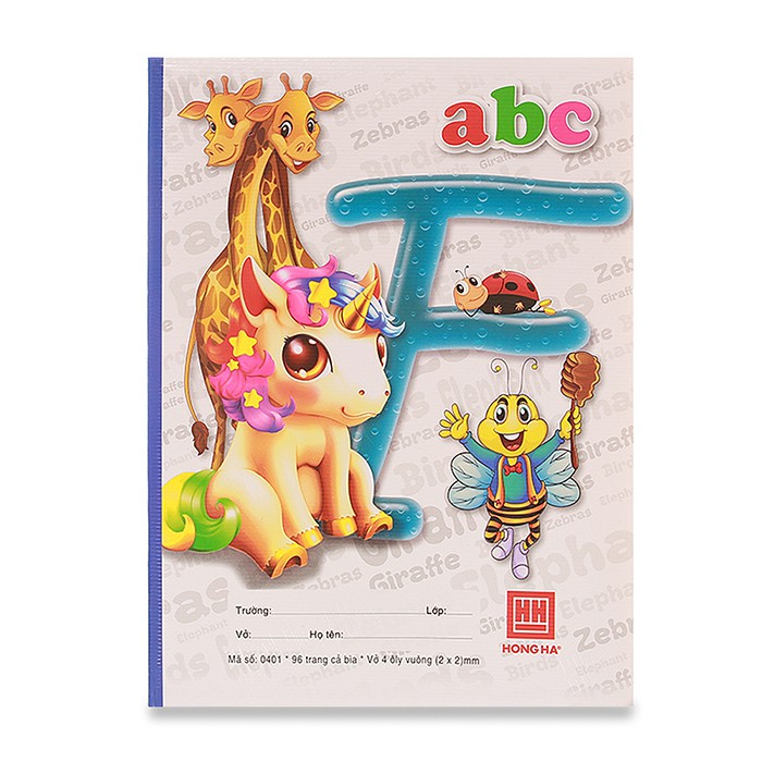 Vở 4 ô ly 96 trang Hồng Hà Class ABC 0401 dành cho học sinh miền Trung - Nam (10 quyển)