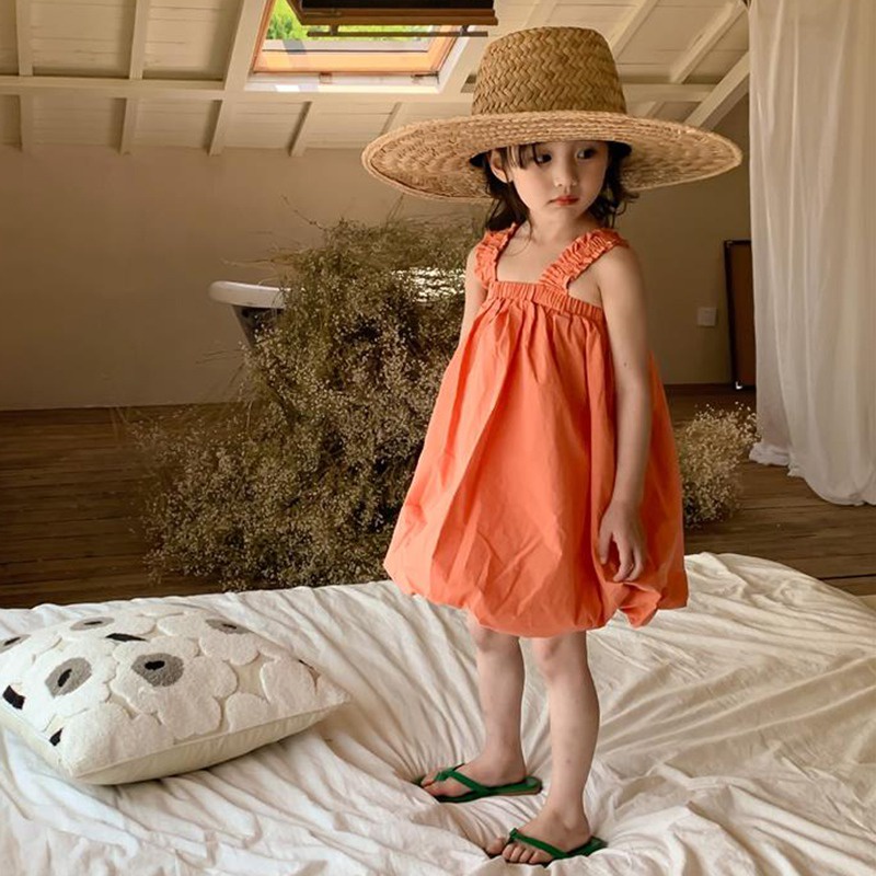 Đầm Hai Dây Họa Tiết Hoa Dễ Thương Phong Cách Phương Tây Thời Trang Mùa Hè Cho Bé Gái