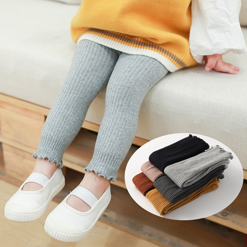 Quần Legging Cotton Mềm Mại Cho Bé Gái 0-6 Tuổi