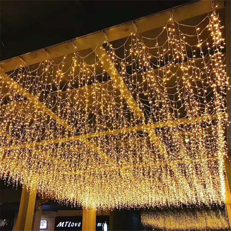 Rèm Cửa Đèn Led Hình Cột Băng 13-130ft