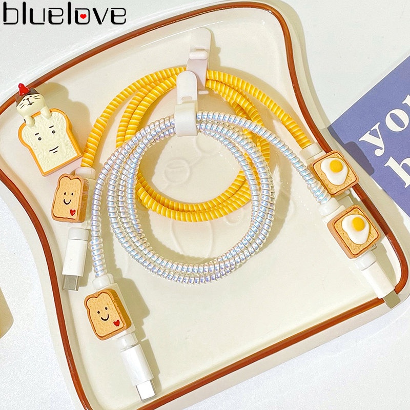 Phụ Kiện Bảo Vệ Dây Cáp Sạc Nhanh 20W Hình Trứng Chiên Hoạt Hình Dễ Thương