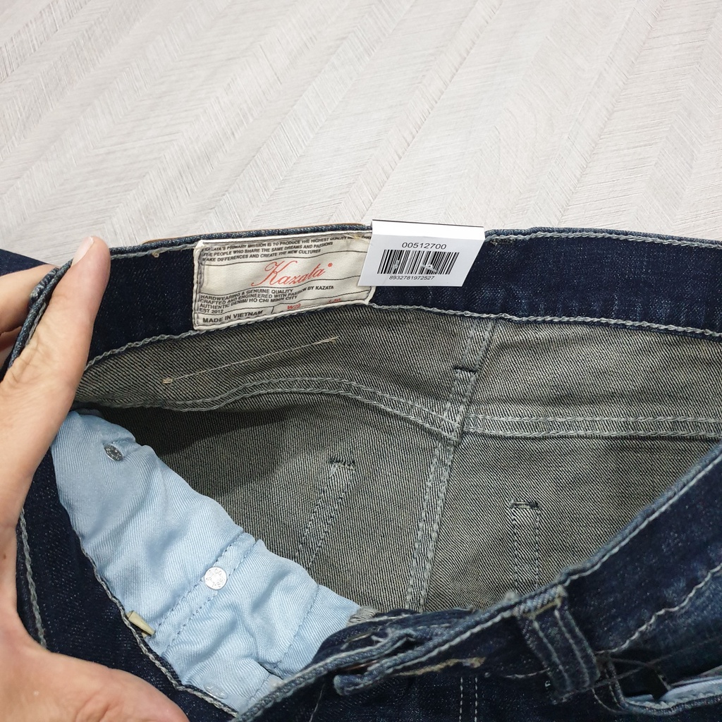 Quần Jean Nam VNXK - Quần Bò Nam Cao Cấp Xanh Rêu KAZATA Không Phai