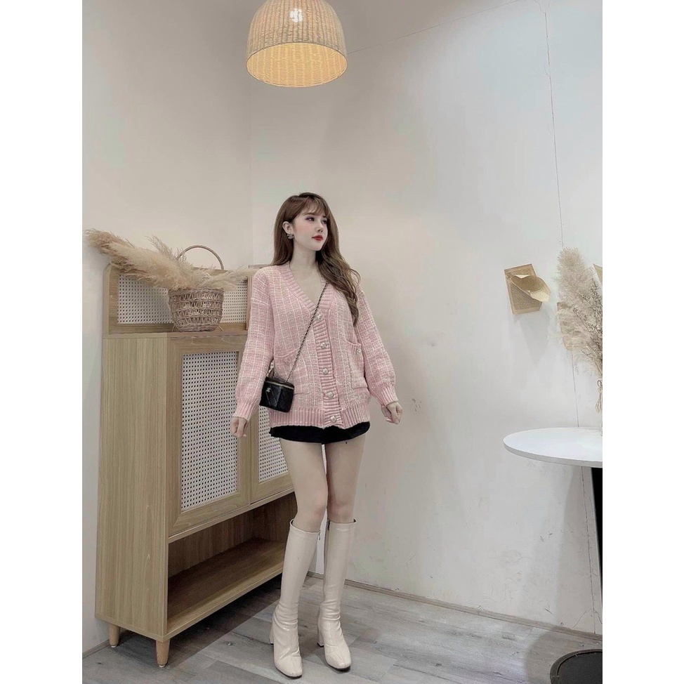 Áo cardigan len kẻ ô | BigBuy360 - bigbuy360.vn