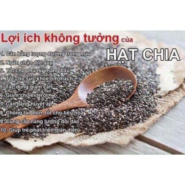 1kg hạt chia Úc đen (2 gói 500g) hàng chuẩn- Sức Khỏe Vàng