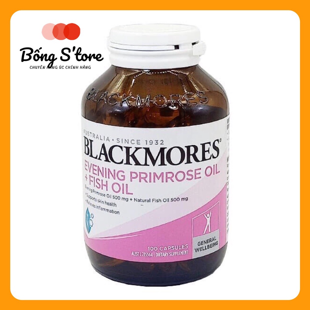 Tinh Dầu Hoa Anh Thảo+ Dầu Cá Blackmores Evening Primrose Oil+ Fish Oil 1000mg 100 viên
