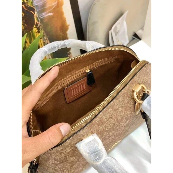 Sẵn 🔺 Túi xách nữ Coach hến canvas công sở